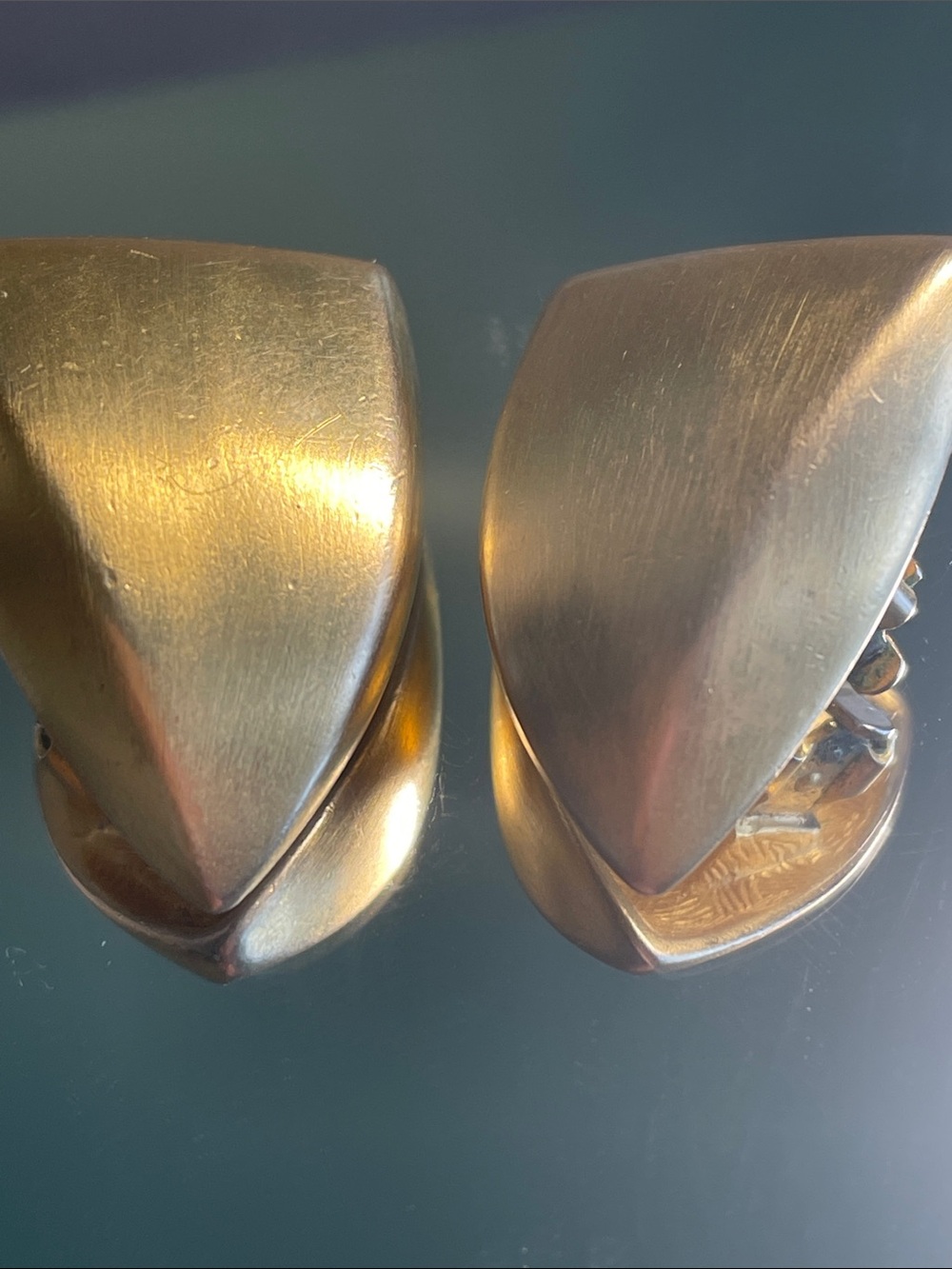 Paris NY Givenchy Gold-Tone Vintage Clip Earrings Signed